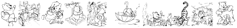 "Funky Text" rendered in the 001 Disney's Pooh1 font