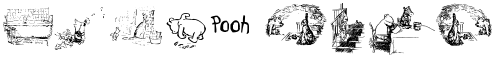 "Funky Text" rendered in the 001 Pooh Classic Dings font