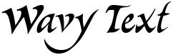 "Wavy Text" rendered in the 1 Braveheart DNA font