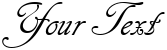 "Your Text" rendered in the 1 Cancellaresca Script LET font