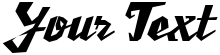 "Your Text" rendered in the 1 CutOut Script DNA font