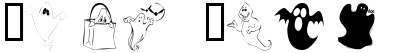 "Your Text" rendered in the 101! A Ghostly Font font