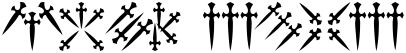 "Your Text" rendered in the 101! Dagger 'Bet font