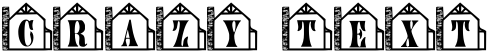 "Crazy Text" rendered in the 101! Garaged font