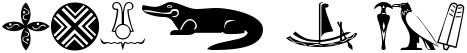 "Your Text" rendered in the 101! HieroglyphiX I font