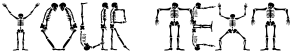 "Your Text" rendered in the 101! Skeletal RemainZ font