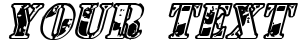 "Your Text" rendered in the 1st Cav Italic font