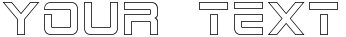 "Your Text" rendered in the 2015 Cruiser Hollow font