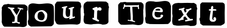 "Your Text" rendered in the 2Peas Flea Market Block Irregular font
