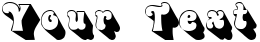 "Your Text" rendered in the 3-DSwinger font