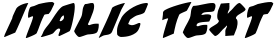 "Italic Text" rendered in the #44 Font Italic font