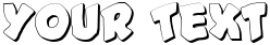 "Your Text" rendered in the #44 Font Shadow font