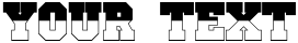 "Your Text" rendered in the a_CampusB&W font