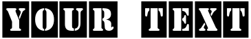 "Your Text" rendered in the a_StamperCm font