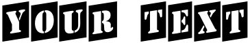"Your Text" rendered in the a_StamperCmUp font