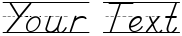 "Your Text" rendered in the AbcDNManusLined font