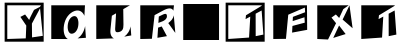 "Your Text" rendered in the ABCLogosXYZCrazy font