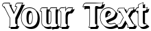 "Your Text" rendered in the AbelBeckerShadow font