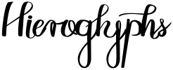 "Hieroglyphs" rendered in the Abydos font