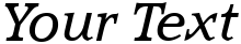 "Your Text" rendered in the Accolade-LightIta font