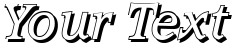 "Your Text" rendered in the AccoladeShadow font