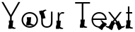 "Your Text" rendered in the AICaligula font