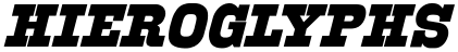 "Hieroglyphs" rendered in the Akenaton Font font