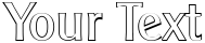 "Your Text" rendered in the AlexanderBeckerOutline font