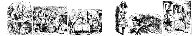 "Your Text" rendered in the Alice in Wonderland font