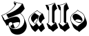 "Hallo" rendered in the AlteSchDSh1 font