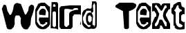 "Weird Text" rendered in the AmateurLobotomy font