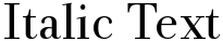 "Italic Text" rendered in the Andrade Pro font
