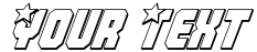 "Your Text" rendered in the Army Rangers 3D Italic font