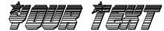 "Your Text" rendered in the Army Rangers Chrome Italic font