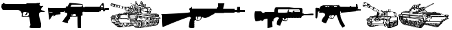 "Your Text" rendered in the Army weapons tfb font