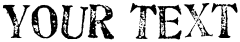 "Your Text" rendered in the Artistamp Medium Jumbled font