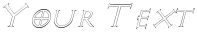 "Your Text" rendered in the AvalonQuestOutline font