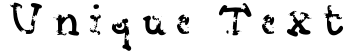 "Unique Text" rendered in the Babine font