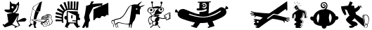"Rainbow Text" rendered in the BigCheeseLight font