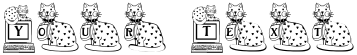 "Your Text" rendered in the BJF Kat n Mouse font