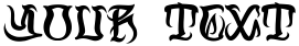 "Your Text" rendered in the Black Ball Tattoo Personal Use font