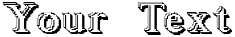 "Your Text" rendered in the Blockstepped 3D font