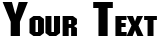 "Your Text" rendered in the BlockWide font