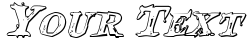 "Your Text" rendered in the Blood Crow Shadow Italic font