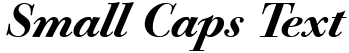 "Small Caps Text" rendered in the Bodoni Old Face BE font