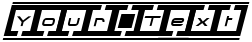 "Your Text" rendered in the Border Base Future Italic font