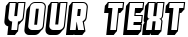 "Your Text" rendered in the Broadway Flat 3D font