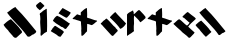 "Distorted" rendered in the Broken Letters font