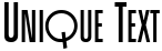 "Unique Text" rendered in the CanneloSCapsSSK font