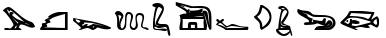 "Hieroglyphs" rendered in the Cartouche3SSK font